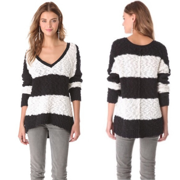 Free People Sweaters - Free People 'Songbird' Rugby Chunky Knit Sweater